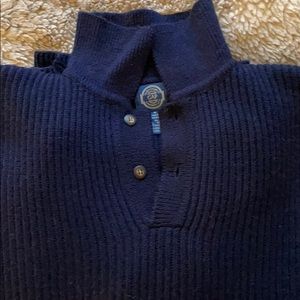 Ladies Heavy Navy Blue Wool Sweater